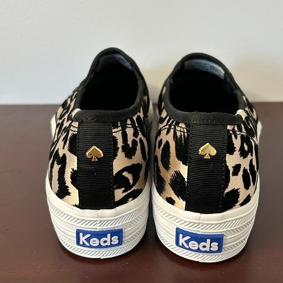 Keds x Kate Spade New York Double Decker Leopard Print Calf Hair Sneakers‎ Sz 8 - Picture 5 of 7